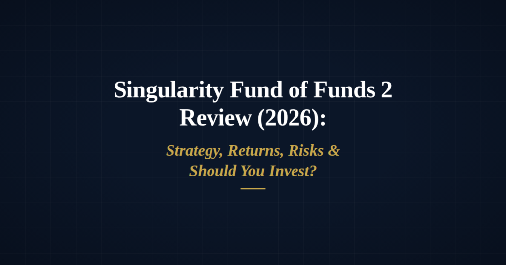Singularity Fund of Funds 2 AIF review showing strategy, returns and drawdown structure