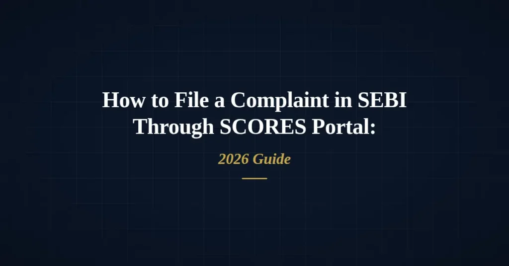 How to File Complaint in SEBI Through SCORES