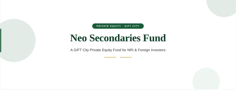 Gift City private equity fund neo secondaries
