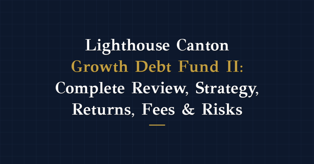 Lighthouse Canton Growth Debt Fund II investor presentation cover showing private credit investment strategy