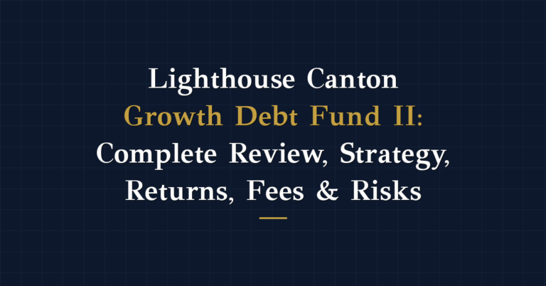 Lighthouse Canton Growth Debt Fund II investor presentation cover showing private credit investment strategy