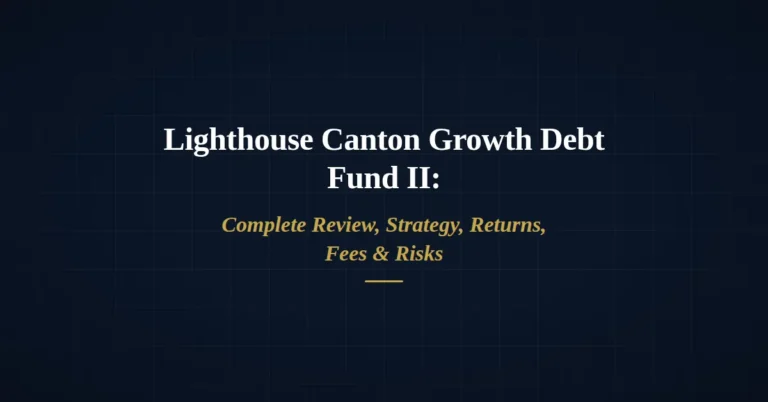 Lighthouse Canton Growth Debt Fund II investor presentation cover showing private credit investment strategy