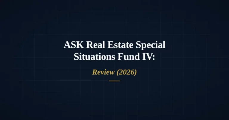 ASK Real Estate Special Situations Fund IV residential real estate debt AIF review