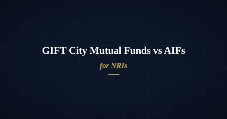 GIFT City mutual funds vs AIFs comparison for NRIs