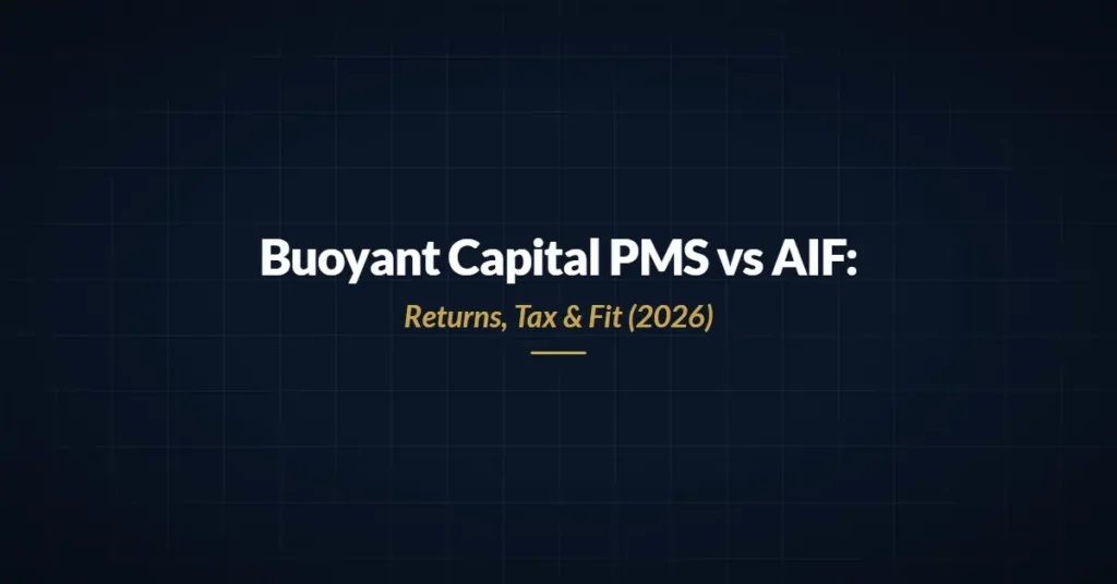 Buoyant Capital PMS vs AIF comparison for ownership, taxation, liquidity, and minimum investment.