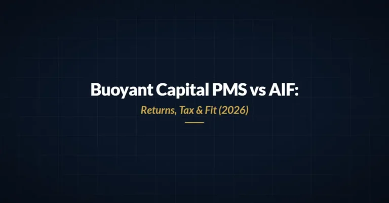 Buoyant Capital PMS vs AIF comparison for ownership, taxation, liquidity, and minimum investment.