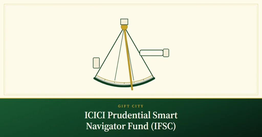 ICICI Prudential Smart Navigator Fund (IFSC) – engraved illustration: navigator's sextant