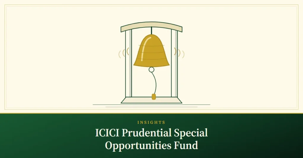 ICICI Prudential Special Opportunities Fund – engraved illustration: exchange bell on its stand