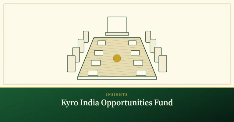 Kyro India Opportunities Fund – engraved illustration: boardroom table and chairs