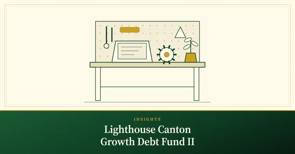Lighthouse Canton Growth Debt Fund II – engraved illustration: young company's workbench