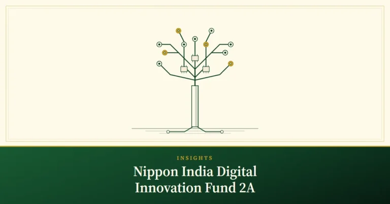 Nippon India Digital Innovation Fund 2A – engraved illustration: tree with circuit-board branches