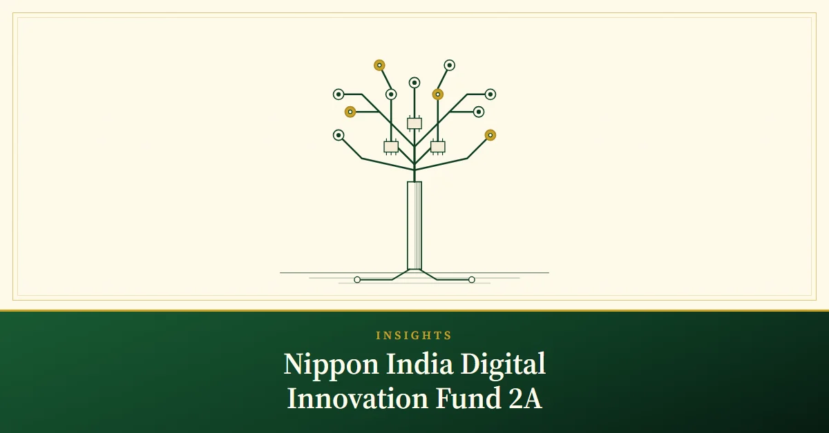 Nippon India Digital Innovation Fund 2A – engraved illustration: tree with circuit-board branches
